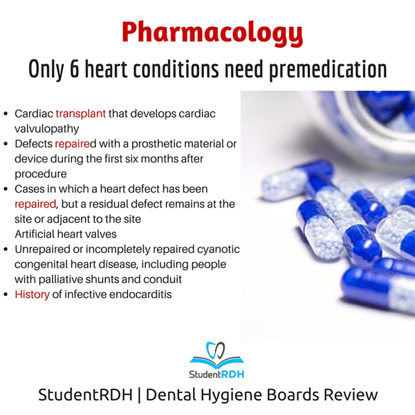 Q: Which heart condition requires premedications?
