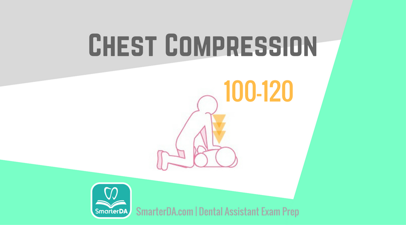 Q: What is the chest compression rate for adult CPR?