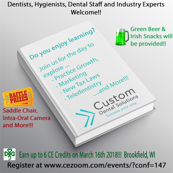 Course Crawl - Earn up to 6 CE Credits!!  Dentists, Hygienists, Dental Staff and Industry Experts Welcome